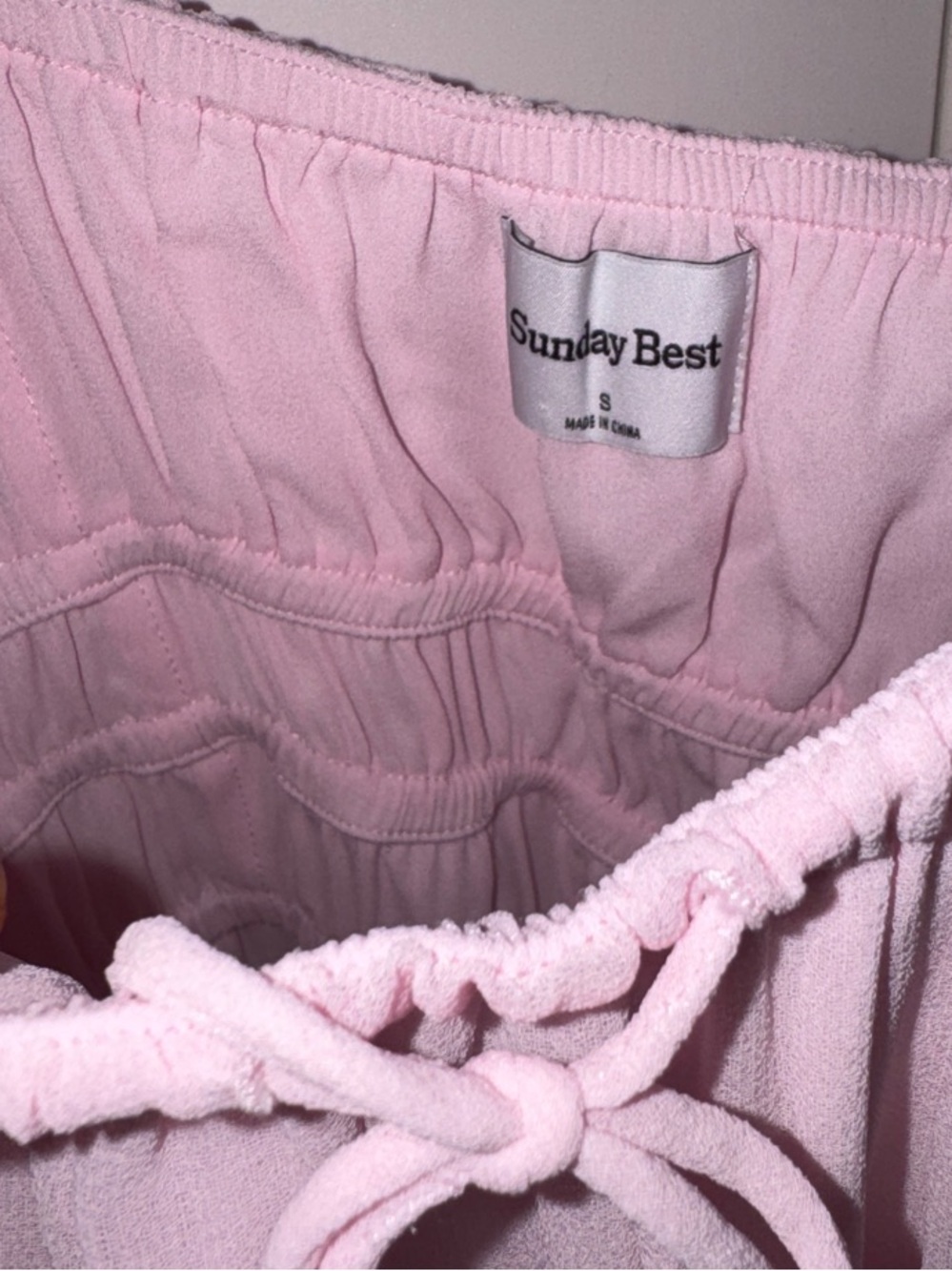 Aritzia Soft Pink Tiered Mini Dress - Picture 2 of 3